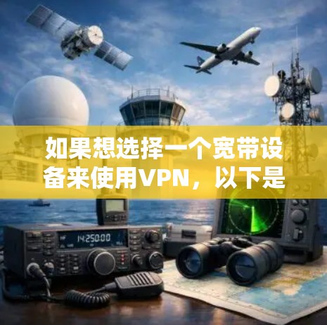 如果想选择一个宽带设备来使用VPN,以下是一些推荐的设备,这些设备通常支持高速数据传输和快速切换VPN功能,同时也能携带方便 如果想选择一个宽带设备来使用VPN,以下是一些推荐的设备,这些设备通常支持高速数据传输和快速切换VPN功能,同时也能携带方便
