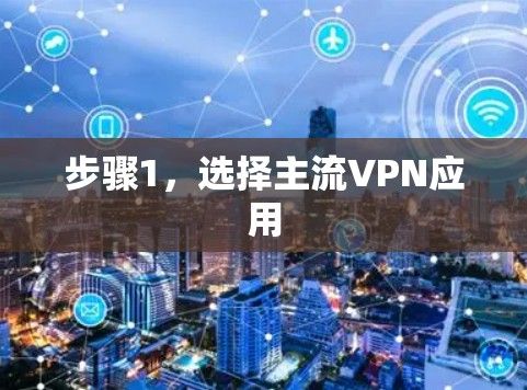 步骤1,选择主流VPN应用 步骤1,选择主流VPN应用