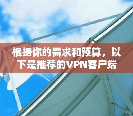 根据你的需求和预算，以下是推荐的VPN客户端推荐，分为高安全性、快速连接和预算有限的三个类别
